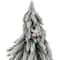 14" Unlit Mini Flocked Downswept Pine with Berries Artificial Christmas Tree